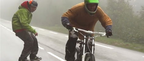 Freeborder vs Mountainbiker